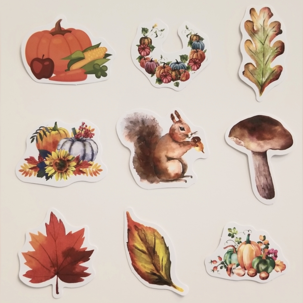30 Cute Fall Stickers - Picture 1 of 4